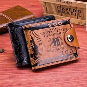 Leather US 100 Dollar Bill Wallet 💵